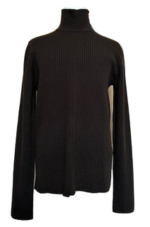 Neu mit Etikett: 1100 $ Bottega Veneta Rollkragenpullover aus Kaschmir/Wolle Schokolade XL 648972 