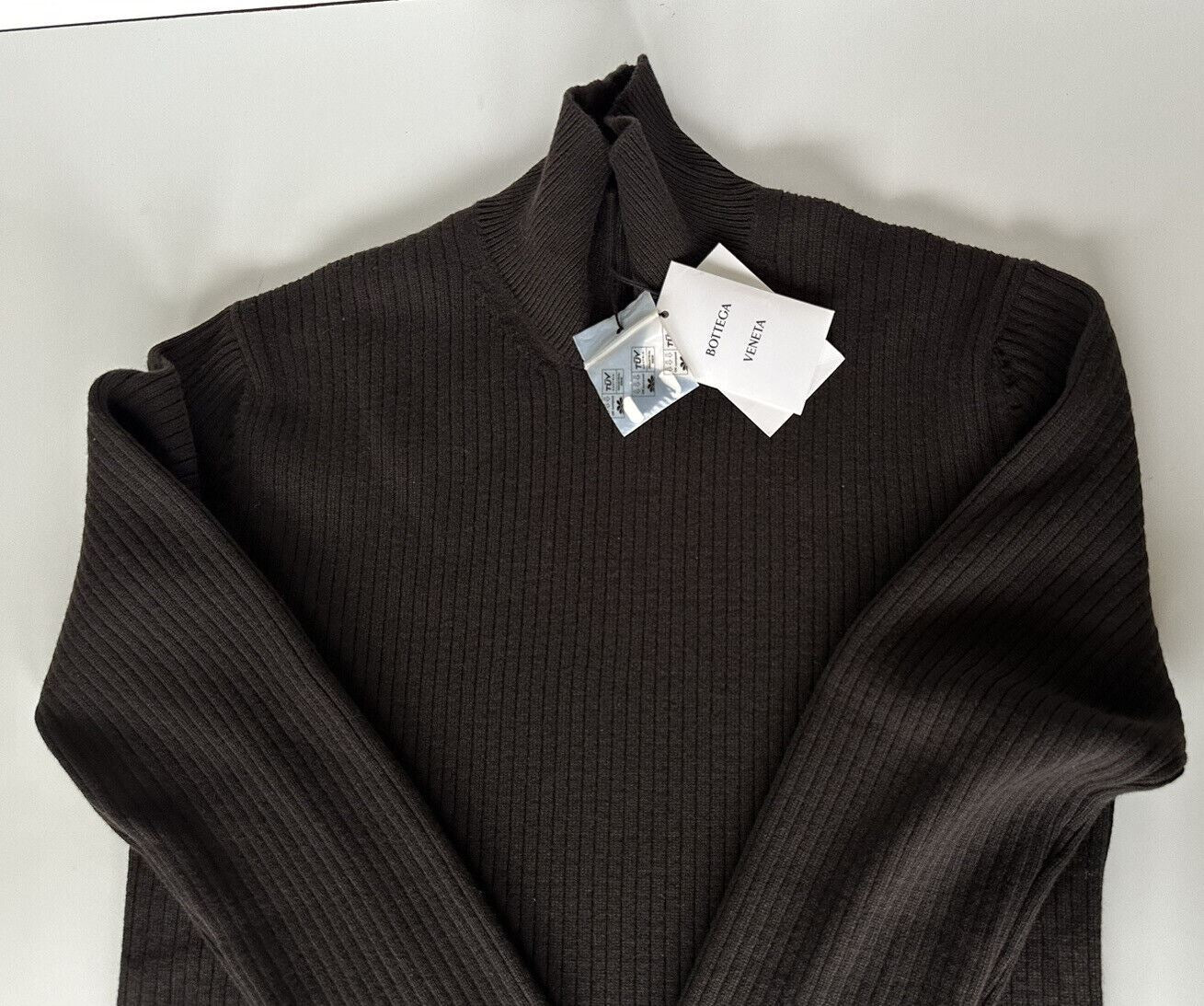 NWT $1100 Bottega Veneta Cashmere/Wool Turtleneck Sweater Chocolate  XL 648972