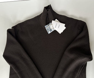 Neu mit Etikett: 1100 $ Bottega Veneta Rollkragenpullover aus Kaschmir/Wolle Schokolade XL 648972 