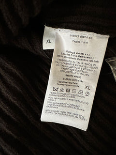 Neu mit Etikett: 1100 $ Bottega Veneta Rollkragenpullover aus Kaschmir/Wolle Schokolade XL 648972 