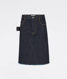 NWT $1980 Bottega Veneta Japanisches Raw-Denim-Hemd mit Rock 6 US (40 Euro) IT
