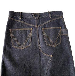 NWT $1980 Bottega Veneta Japanisches Raw-Denim-Hemd mit Rock 6 US (40 Euro) IT