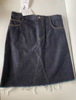 NWT $1980 Bottega Veneta Japanisches Raw-Denim-Hemd mit Rock 6 US (40 Euro) IT