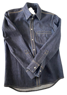 NWT $1980 Bottega Veneta Japanisches Raw-Denim-Hemd mit Rock 6 US (40 Euro) IT