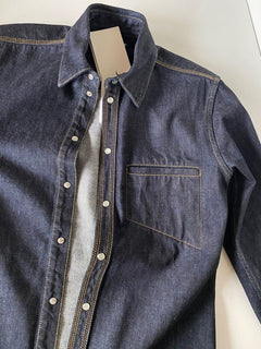 NWT $1980 Bottega Veneta Japanisches Raw-Denim-Hemd mit Rock 6 US (40 Euro) IT