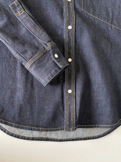 NWT $1980 Bottega Veneta Japanisches Raw-Denim-Hemd mit Rock 6 US (40 Euro) IT