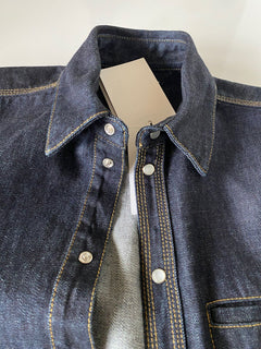 NWT $1980 Bottega Veneta Japanisches Raw-Denim-Hemd mit Rock 6 US (40 Euro) IT