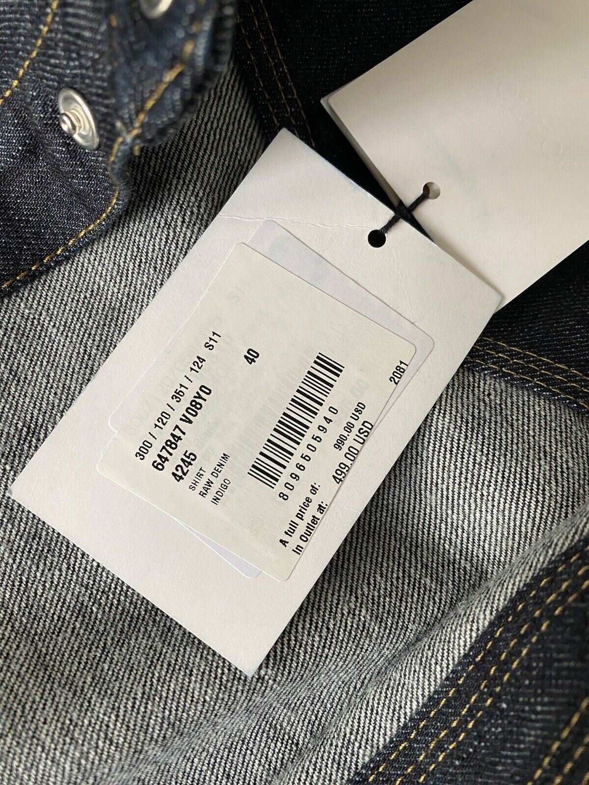 Neu mit Etikett: 980 $ Bottega Veneta Japanischer Raw Denim-Rock 6 US (40 Euro) Italien 656108