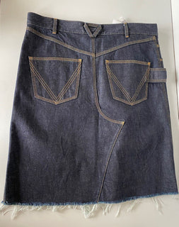 Neu mit Etikett: 980 $ Bottega Veneta Japanischer Raw Denim-Rock 6 US (40 Euro) Italien 656108