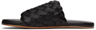 NIB $ 1150 Bottega Veneta Herren-Sandalen aus Intrecciato-Leder Schwarz 9 US 620298 IT