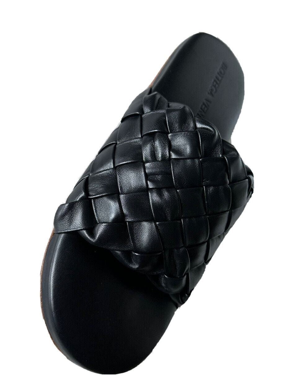 Мужские кожаные сандалии Intrecciato Bottega Veneta за 1150 долларов США, черные 9 США 620298 IT