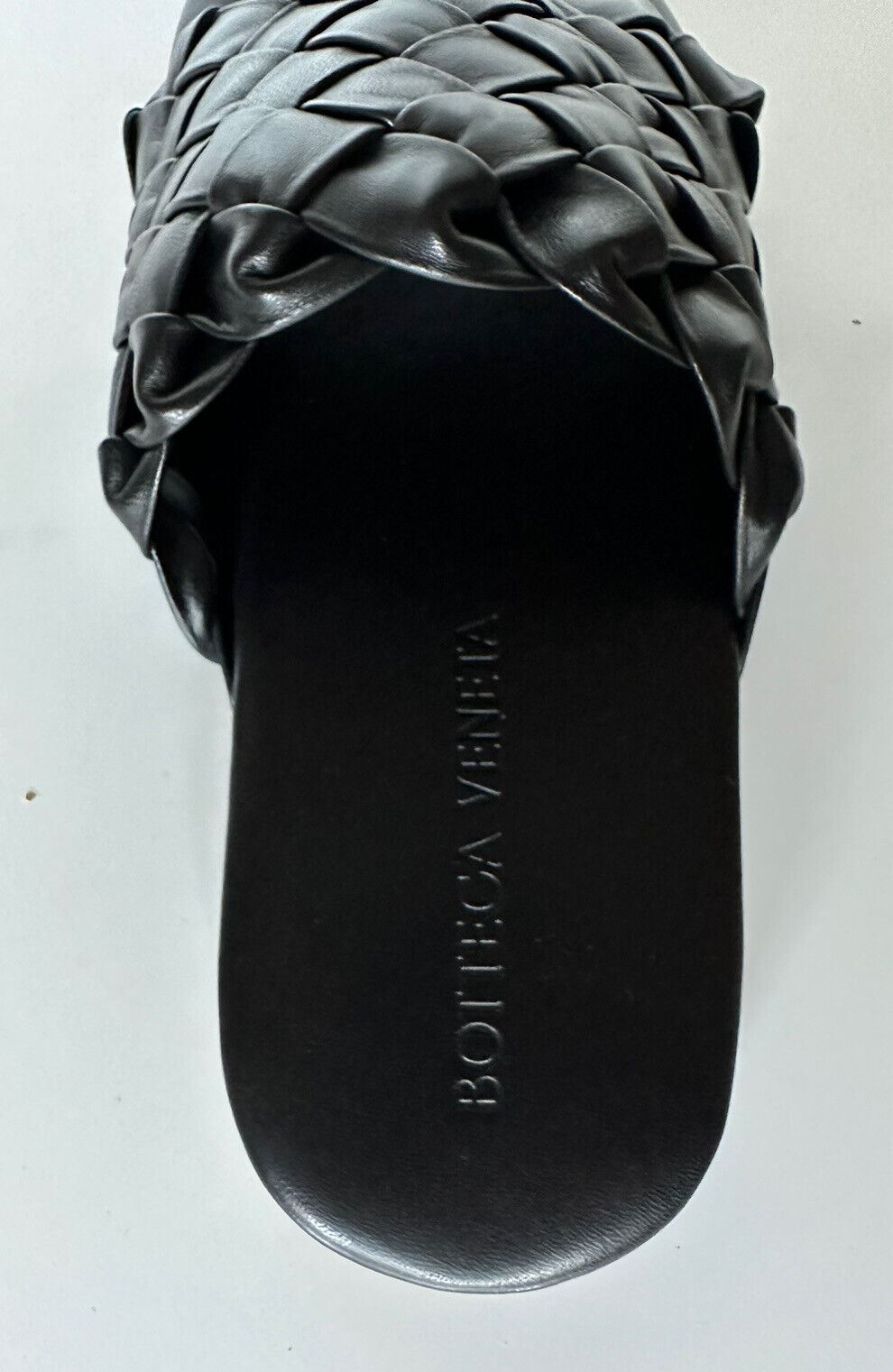 NIB $ 1150 Bottega Veneta Herren-Sandalen aus Intrecciato-Leder Schwarz 7 US 620298 IT