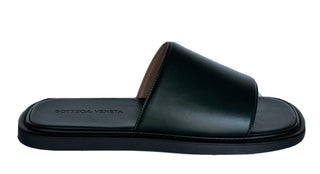 NIB $ 690 Bottega Veneta Herren-Sandalen aus Wiener Kalbsleder, Inkwell 10 US 667087