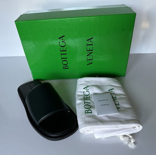NIB $ 690 Bottega Veneta Herren-Sandalen aus Wiener Kalbsleder, Inkwell 10 US 667087
