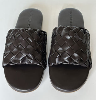 NIB $ 1150 Bottega Veneta Herren-Sandalen aus Intrecciato-Leder Fondente 7 US 620298