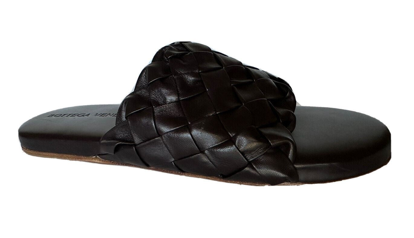 Мужские кожаные сандалии Intrecciato Fondente 7, США, 620298, стоимость NIB 1150 долларов США.