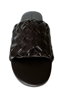 NIB $ 1150 Bottega Veneta Herren-Sandalen aus Intrecciato-Leder Fondente 7 US 620298