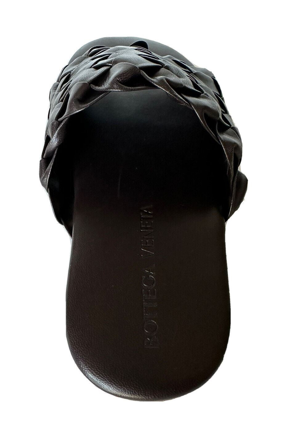 Мужские кожаные сандалии Intrecciato Fondente 7, США, 620298, стоимость NIB 1150 долларов США.
