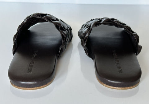 NIB $ 1150 Bottega Veneta Herren-Sandalen aus Intrecciato-Leder Fondente 7 US 620298