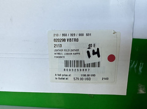 NIB $ 1150 Bottega Veneta Herren-Sandalen aus Intrecciato-Leder Fondente 7 US 620298