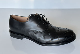 NIB $ 970 Bottega Veneta Intrecciato Varenne Leder Schwarze Schuhe 11 US 578272 