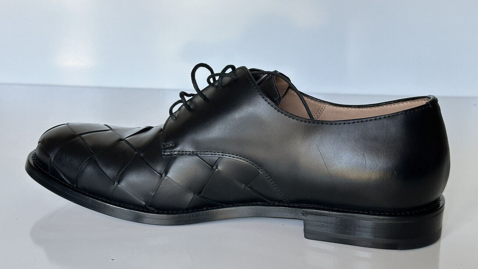 NIB $970 Bottega Veneta Intrecciato Varenne Leather Black Shoes 11 US 578272