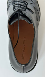 NIB $ 970 Bottega Veneta Intrecciato Varenne Leder Schwarze Schuhe 11 US 578272 
