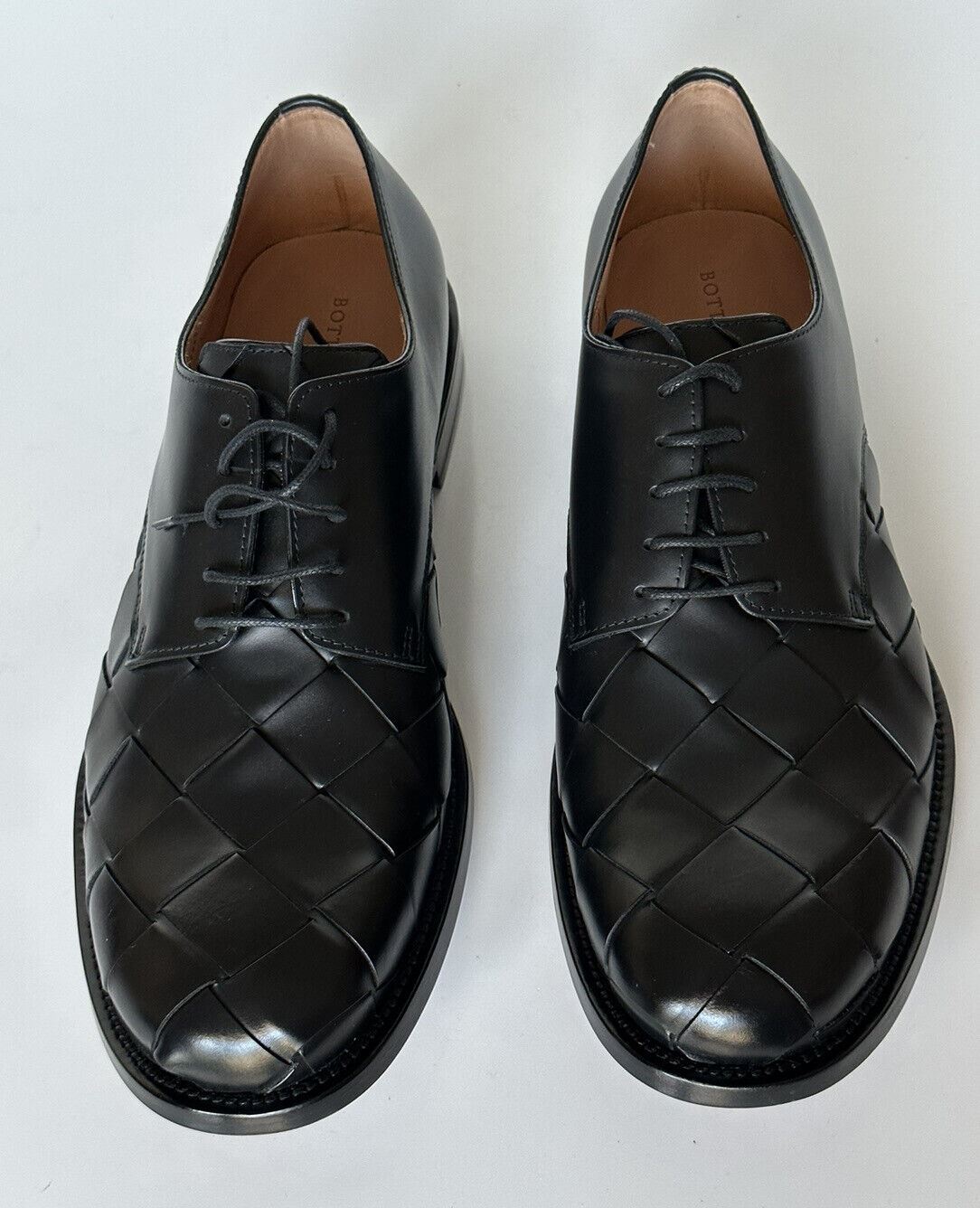 NIB $970 Bottega Veneta Intrecciato Varenne Leather Black Shoes 11 US 578272