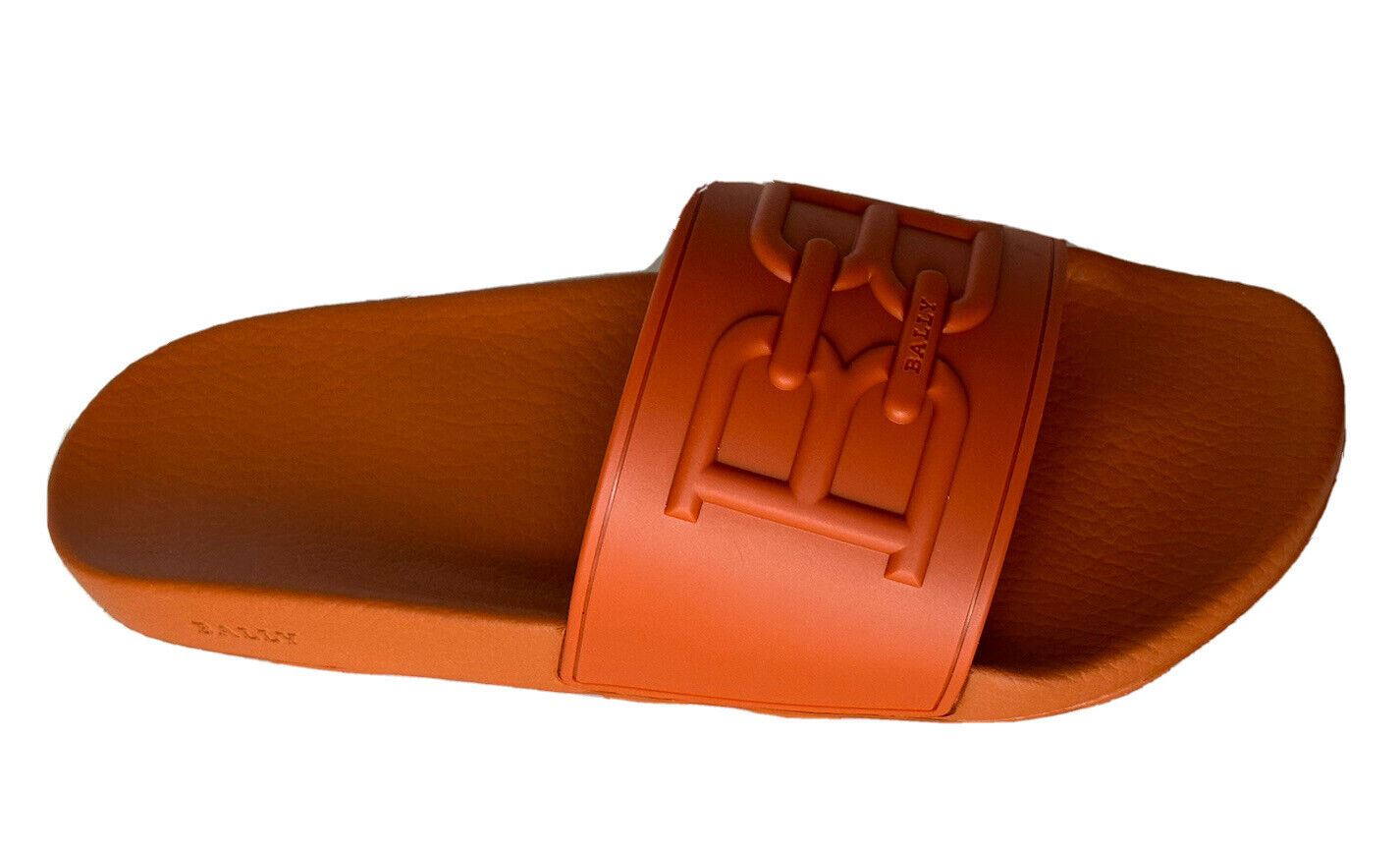 NIB Bally Scotty Men's Slide Rubber Mandarin Logo Sandals 10 US 6300612 Italy