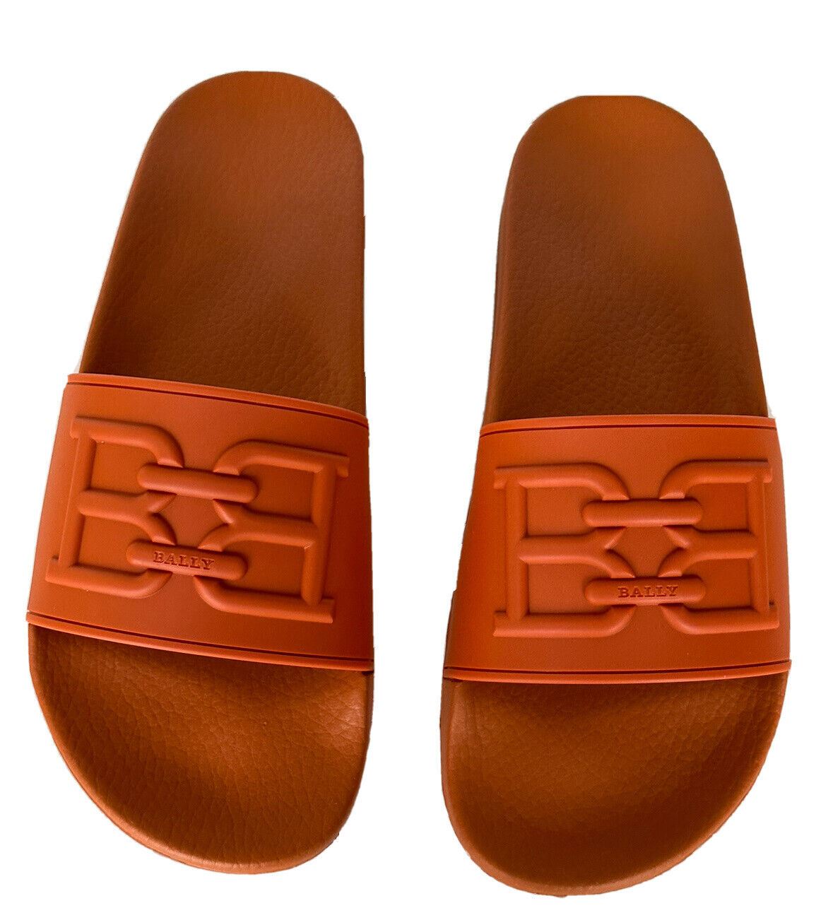 NIB Bally Scotty Men's Slide Rubber Mandarin Logo Sandals 12 US 6300612 Italy