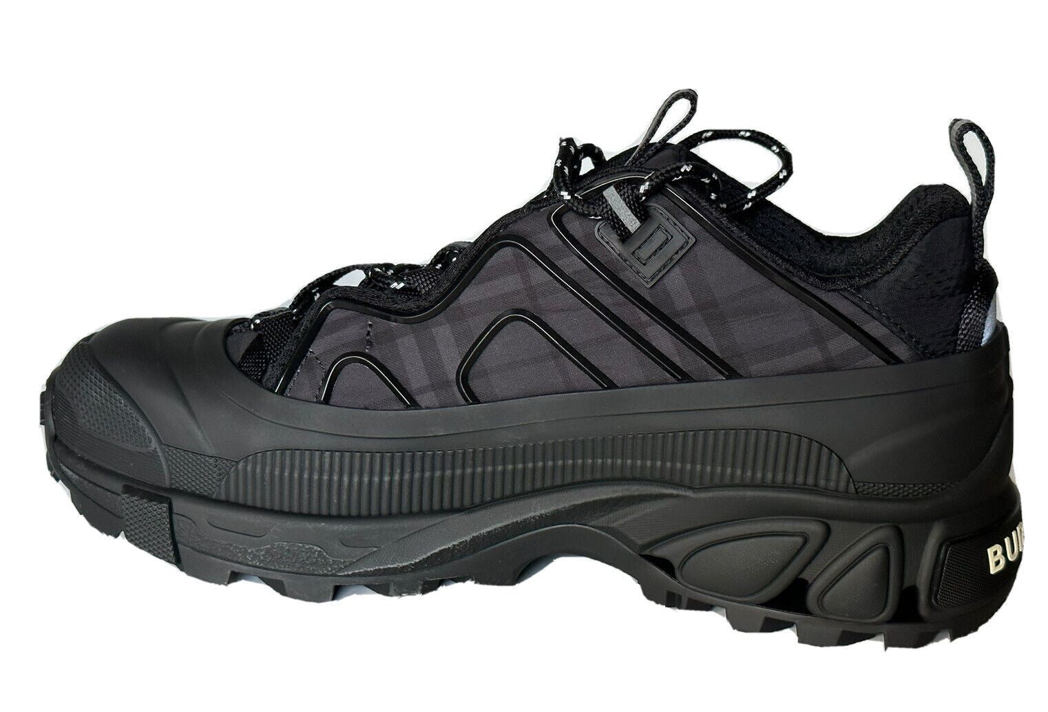 NIB $890 Burberry Herren Arthur Dark Charcoal Sneakers 9 US (42 Euro) 8042584 IT 