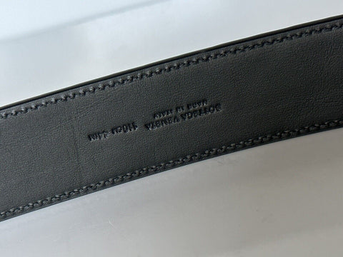 NWT $580 Bottega Veneta Intrecciato Nappa Leather Black Belt 44/110 IT 580673