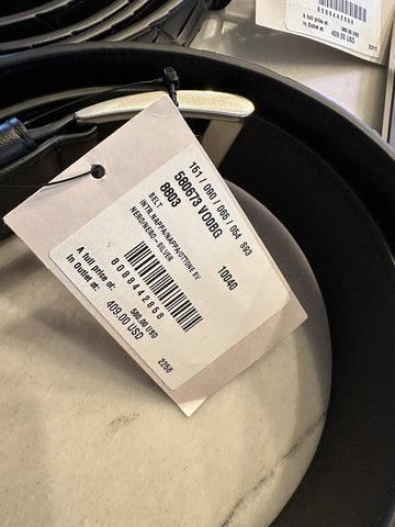 NWT $580 Bottega Veneta Intrecciato Nappa Leather Black Belt 40/100 IT 580673