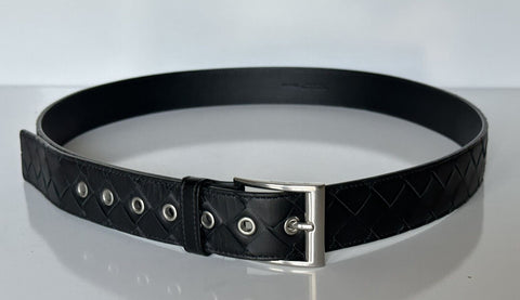 NWT $580 Bottega Veneta Intrecciato Nappa Leather Black Belt 40/100 IT 580673