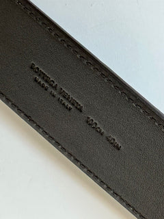NWT 580 $ Bottega Veneta Fondente-Gürtel aus Intrecciato-Nappaleder 40/100 IT 580673 
