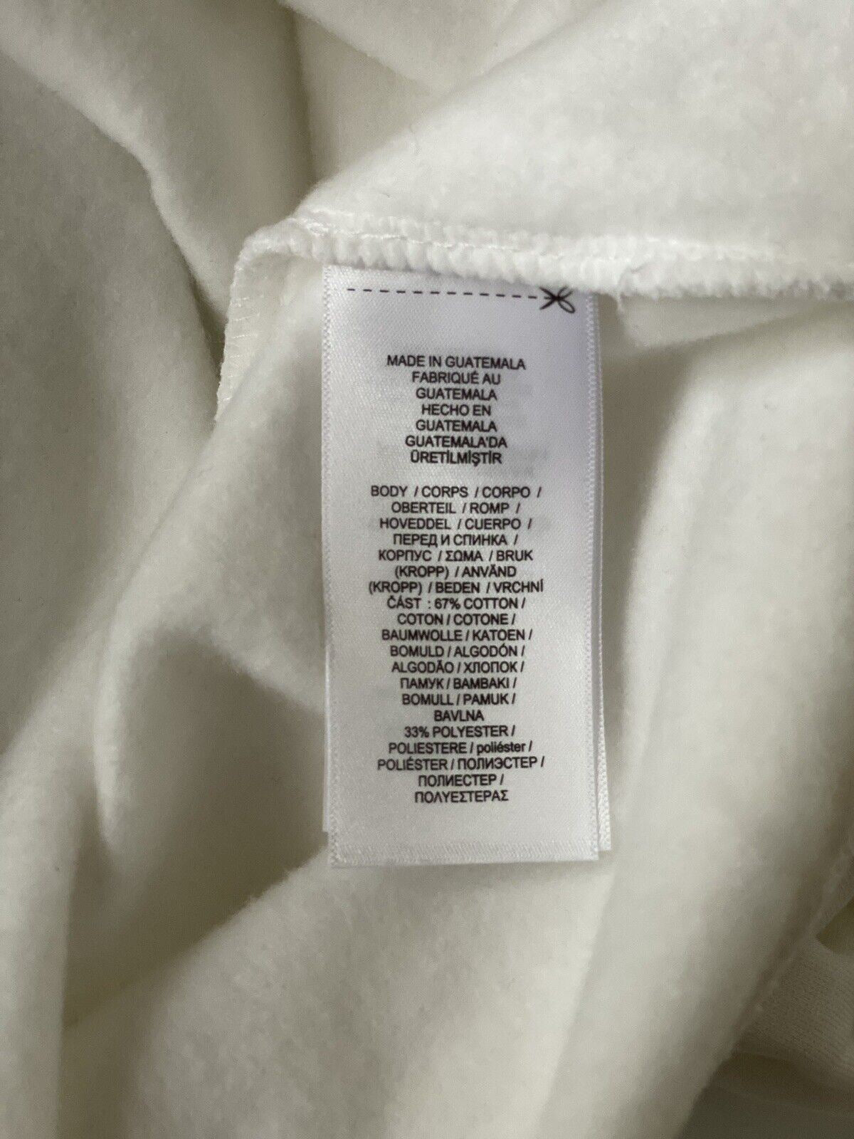 Neu mit Etikett: 110 $ Polo Ralph Lauren Polo-Logo-Fleece-Sweatshirt Weiß L/G 
