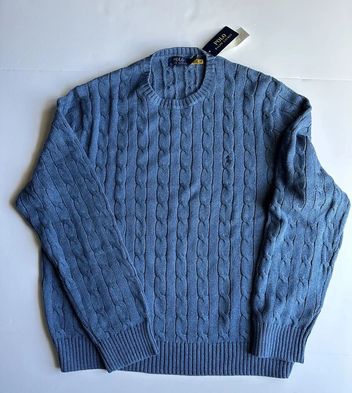 NWT $138 Polo Ralph Lauren Men's Knit Sweater Blue 2XL/2TG