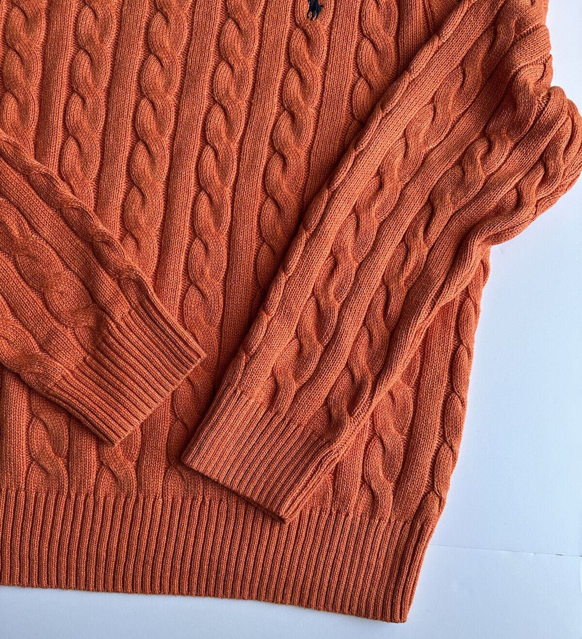 NWT $138 Polo Ralph Lauren Men's Knit Sweater Orange XL/TG