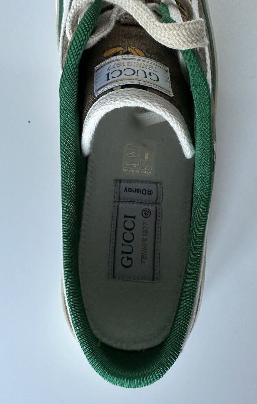 NWT Gucci Men's Tennis 1977 Mickey Mouse GG Sneakers 9 US (42 Euro) 606110 IT