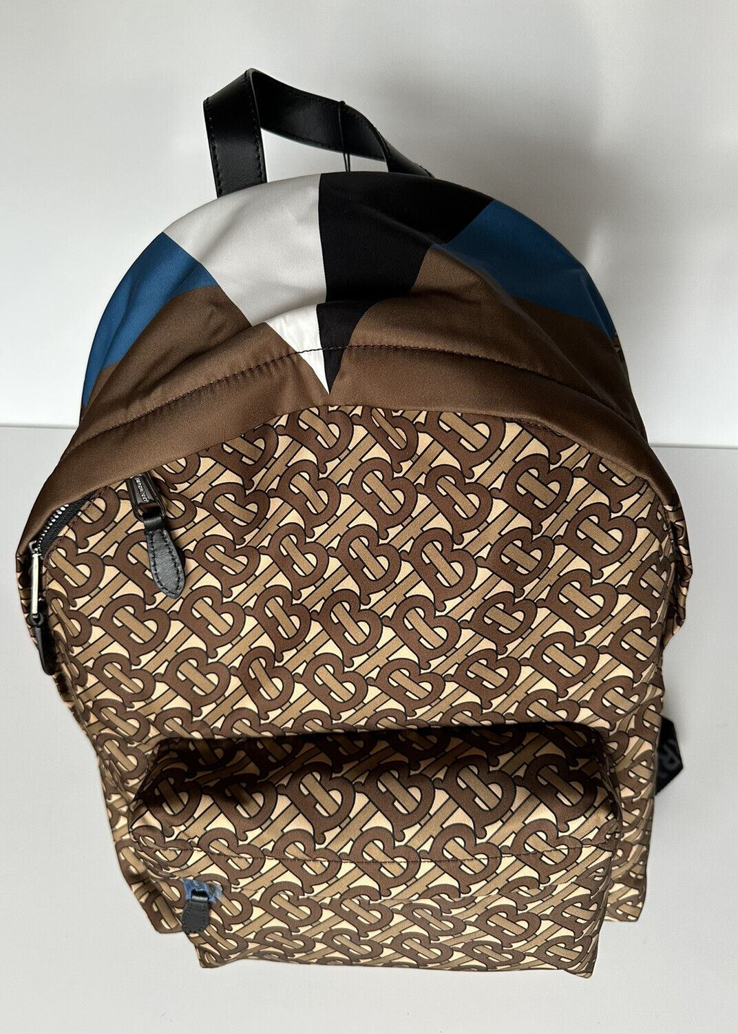 NWT Burberry Monogram Нейлоновый свадебный коричневый рюкзак Сделано в Италии 80448241 