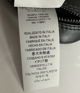 NWT 1000 $ Versace Injection Logo Herren-Umhängetasche aus Kalbsleder Schwarz 1006180 