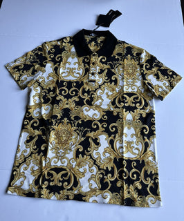 NWT 600 $ Versace Piquet Stoff Medusa Renaissance Poloshirt Medium 1008281
