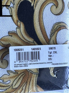 NWT 600 $ Versace Piquet Stoff Medusa Renaissance Poloshirt 2XL 1008281