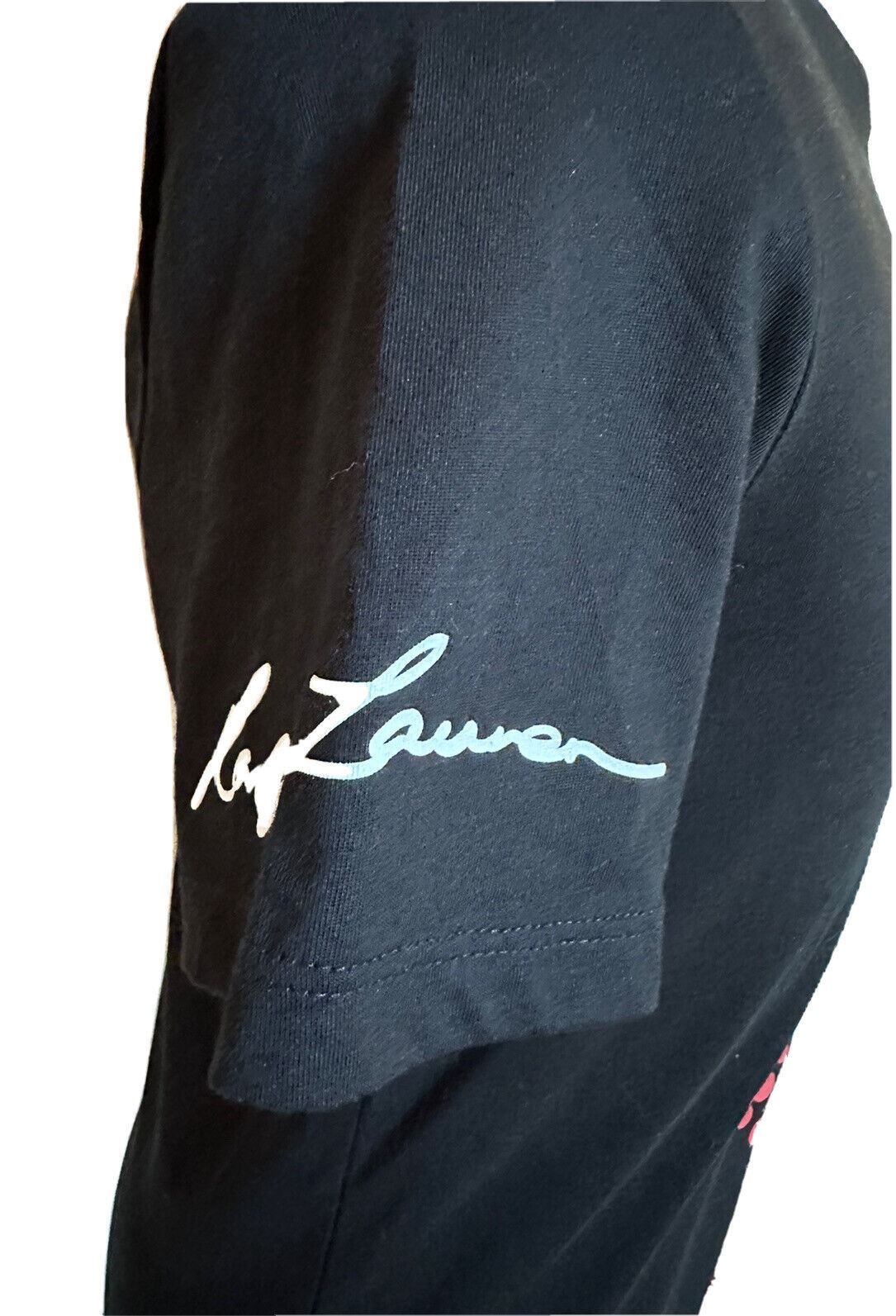 Neu mit Etikett: 65 $ Polo Ralph Lauren Kurzarm-Logo-T-Shirt Schwarz XL 