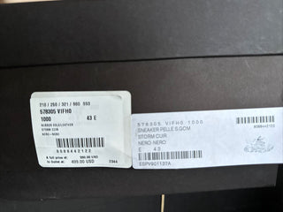 NIB 950 $ Bottega Veneta Herren-Leder-Schwarz-Sneaker 10 US (43 Euro) 578305