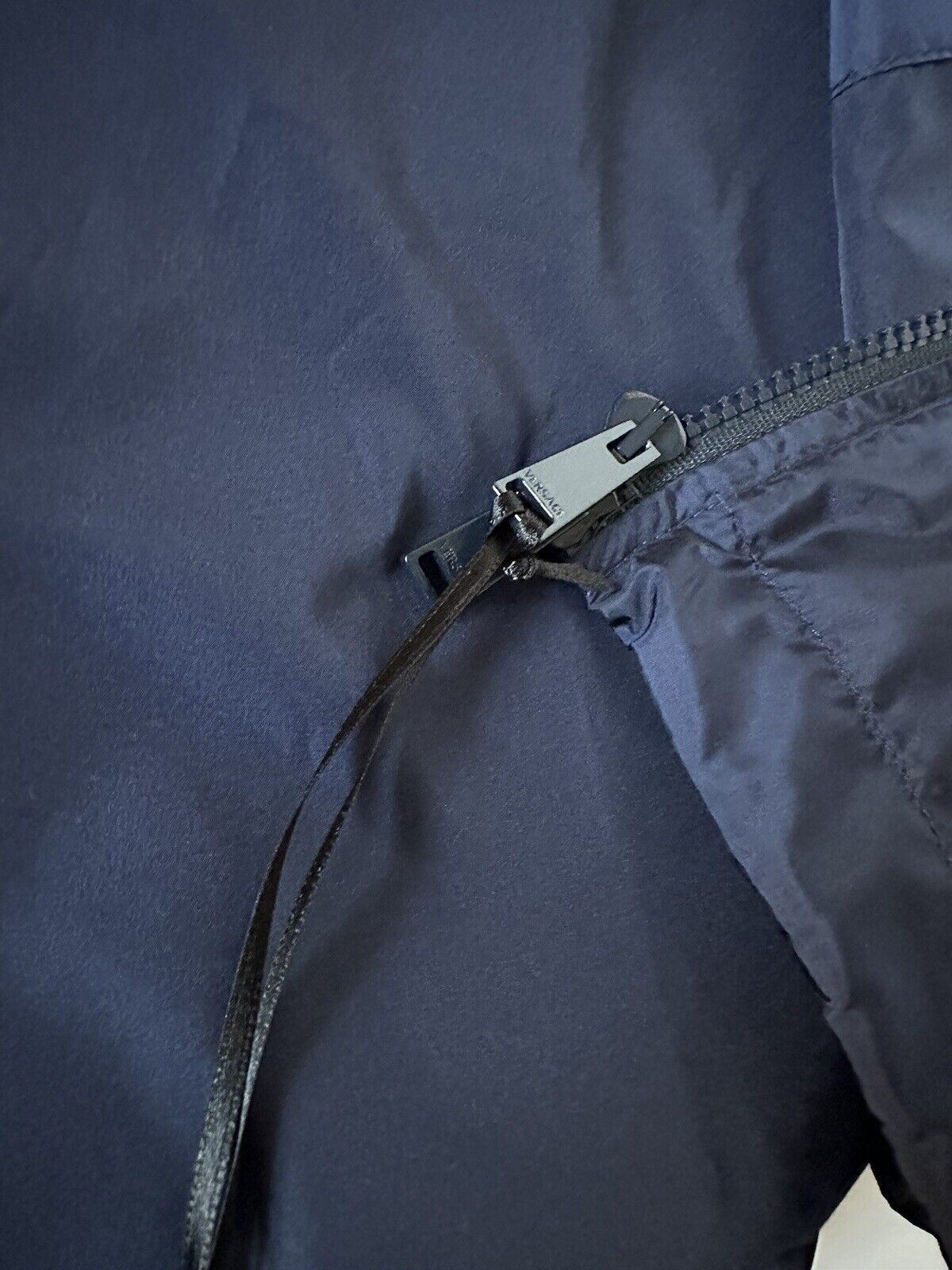 NWT $1295 Versace Mens Nylon Jacket Windbreaker Blue 48 (M - oversized) 1001030