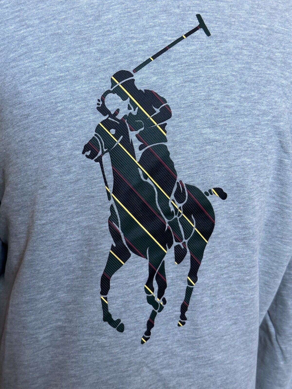 NWT $138 Polo Ralph Lauren Polo Logo Fleece Sweatshirt Gray XL/TG