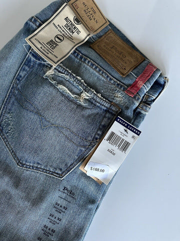 NWT $188 Polo Ralph Lauren The Sullivan Slim Blue Jeans 33/32