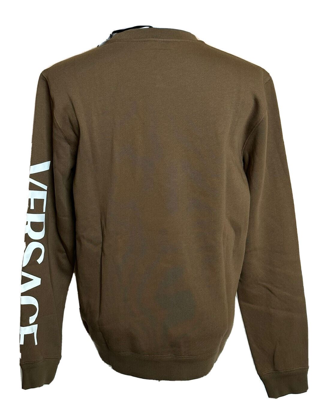 NWT $850 Versace Medusa Renaissance Хлопковый свитшот цвета хаки, большой 1008282 