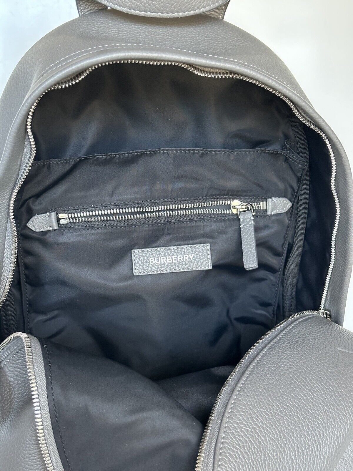 NWT $1650 Burberry Кожаный рюкзак с логотипом Abbeydale Темно-серый 80528731 